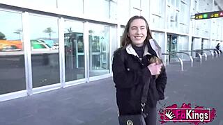 an 18yo virgin meets an innocent teen babe outdoors in a european amateur setting