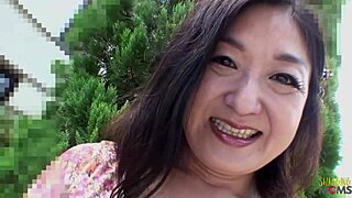 Small Fellow Interacts With Eager Asian Mature Woman