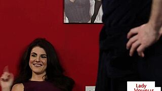 stockinged british voyeur gives jerk off instructions