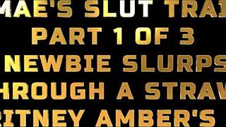 Britney Amber has double wand orgasm before threesome.