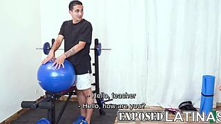 oh wow, this promiscuous latina shaira seduces her personal trainer at the gym!