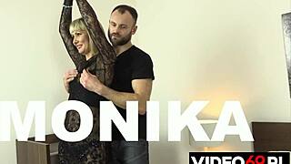 polish milf monika gets a surprise dick delivery from room service