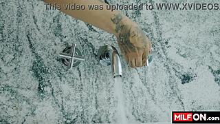 Hot Big Ass Brunette With Amazing Big Naturals Seduces Her Friend For A Fuck In The Bathtub - Paris The Muse Ricky Spanish.