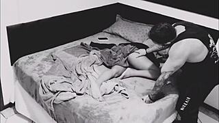 I hid a camera at home and caught my neighbor fucking my wife completely red.