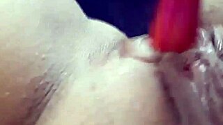 cute amateur teen masturbates with dildo and fingers her tight pussy