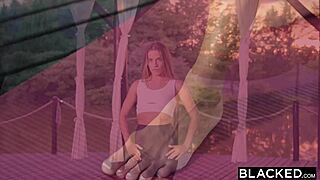 Blacked blonde hottie wants her yoga instructor's huge bbc