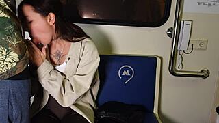 Public Train Car Sucking And Fucking
