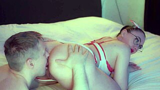 prurient man pisses on his wife and fucks her ass roughly