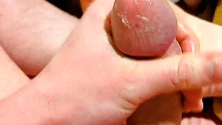 Bigdickduder Plays with Wet Cock in Bed