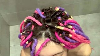 Huge squirt after cumshot and sperm eating in shower