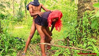 Naughty College Babe Fucks Roommate In Bush During Excursion