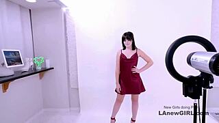 Fresh faced model gets seduced by producer in steamy session