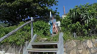 Milf Teases Stranger with Tongue, Gets Ass Fucked Publicly