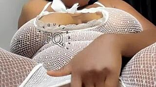 Watch freakyqueennxx ride that long dildo cowgirl, boobs bouncing.