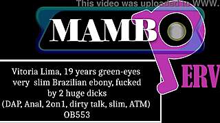 vitoria lima takes two huge dicks in dp anal