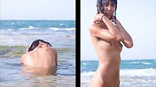 stripping on the public beach, part two