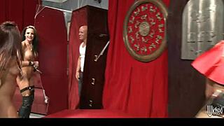 three women dress up in costumes for halloween party