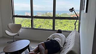 slept without sheet so i fucked her hard without condom