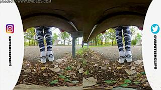 A 3d girl in vr180 wears sweaty adidas sneakers and dirty socks for foot licking