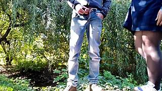 step mom couldn't hold back, cums with step son.