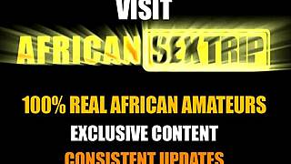 African sex trip - black bombshell interracial fucking with huge cock