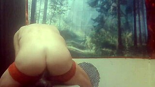 I am Tranny 881, number 66, riding my dildo and asking, do you like my ass being fucked?