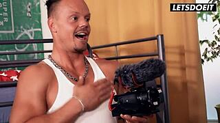 the petite 18 yo russian vlogger girl had an intimate encounter in the hostel dorm room with her boyfriend, including riding and orgasm - letsdoeit