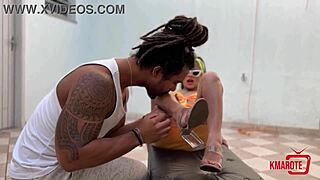 i used my feet to give a handjob and got all messy with cum