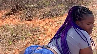 Couple play time compilation in forest.