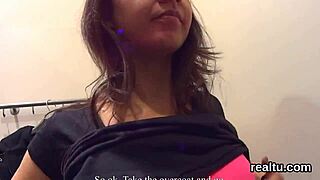 A charming Czech girl gets teased in the mall before getting penetrated in POV.