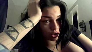 hot girl flashing her big tits