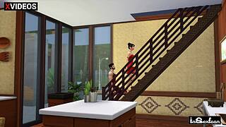 Ignored wife with big tits cheats on husband, riding neighbor cowgirl 😏