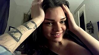 hot girl flashing her big tits