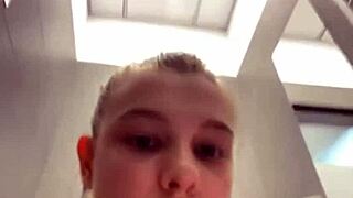 Horny Teen Squirts in Changing Room