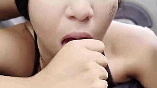 She Sucks His Cock While He Drives On The Public Road 😏