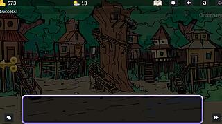 in queens brothel 11, slutty whores get fucked by the werewolf boss during battle