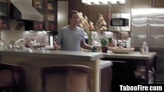 did the babysitter get banged by her employer's stepson while calling her boyfriend on the phone?