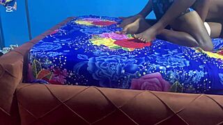 having hot sex in the bedroom