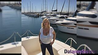 Super cute curvy mom enjoys family outings