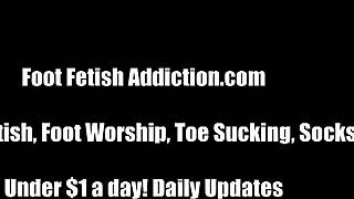 stroke your cock to our pedicured feet 😍