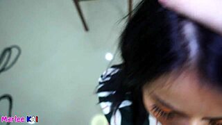 Cum Eating Asian Milf Rough Blowjob