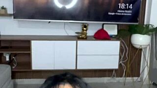 Beautiful Latina Plays With Her Dildos!