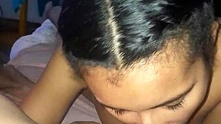 Stepsister's tempting blowjob in raw video