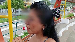 She waited for her boyfriend, but a stranger fucked her doggy style.