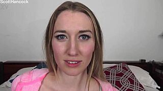 Riley Reynolds Cute Blonde Coed Pov Blowjob And Huge Messy Facial