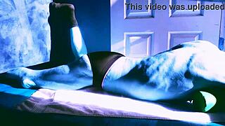 Emotional stretching session on the floor for winter relief