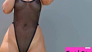 Stranger Squeezes My Shaved Pussy and Touches Body