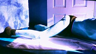 Emotional stretching session on the floor for winter relief