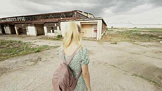 passionate risky blowjob