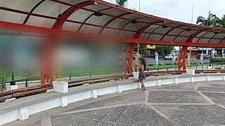 She waited for her boyfriend, but a stranger fucked her doggy style.